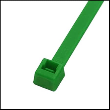 EverMark EM-04-18-5-C 4 In. Green Cable Tie; 18 Lbs - Pack Of 100